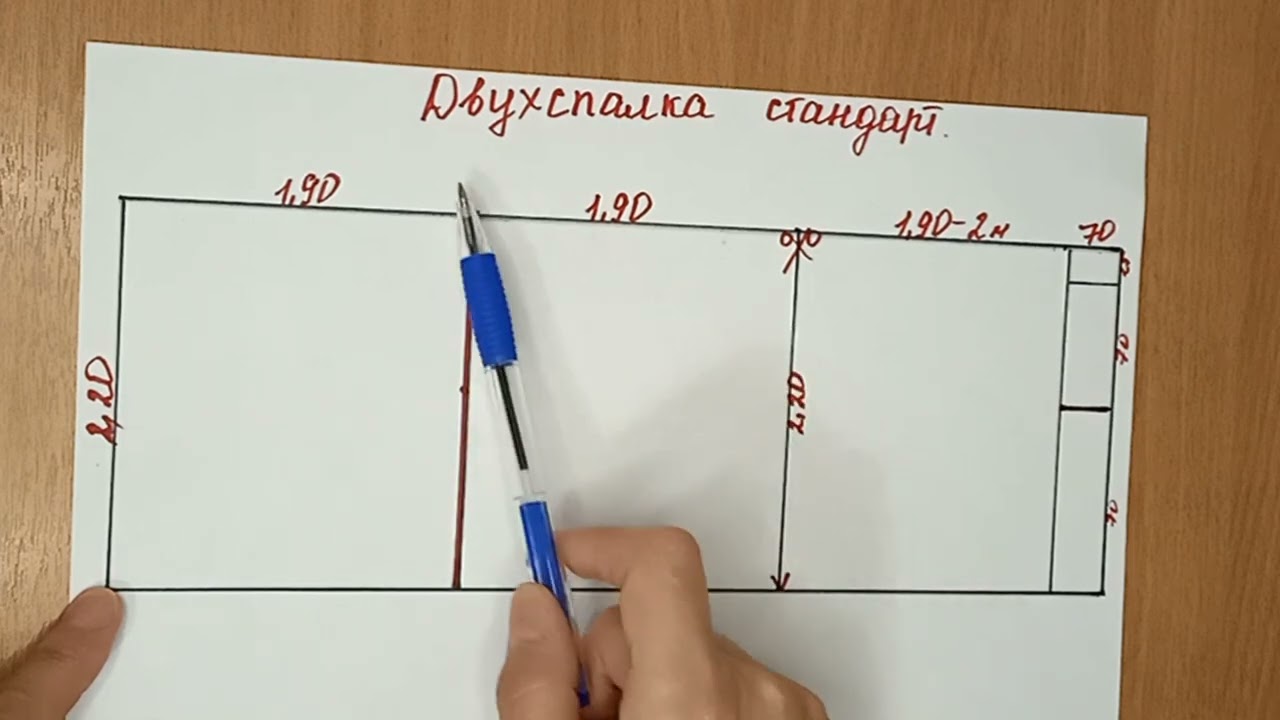 #Екі кісілік көрпе-жастық тысының стандарт сызбасы/мата шығыны#Двухспалька стандарт