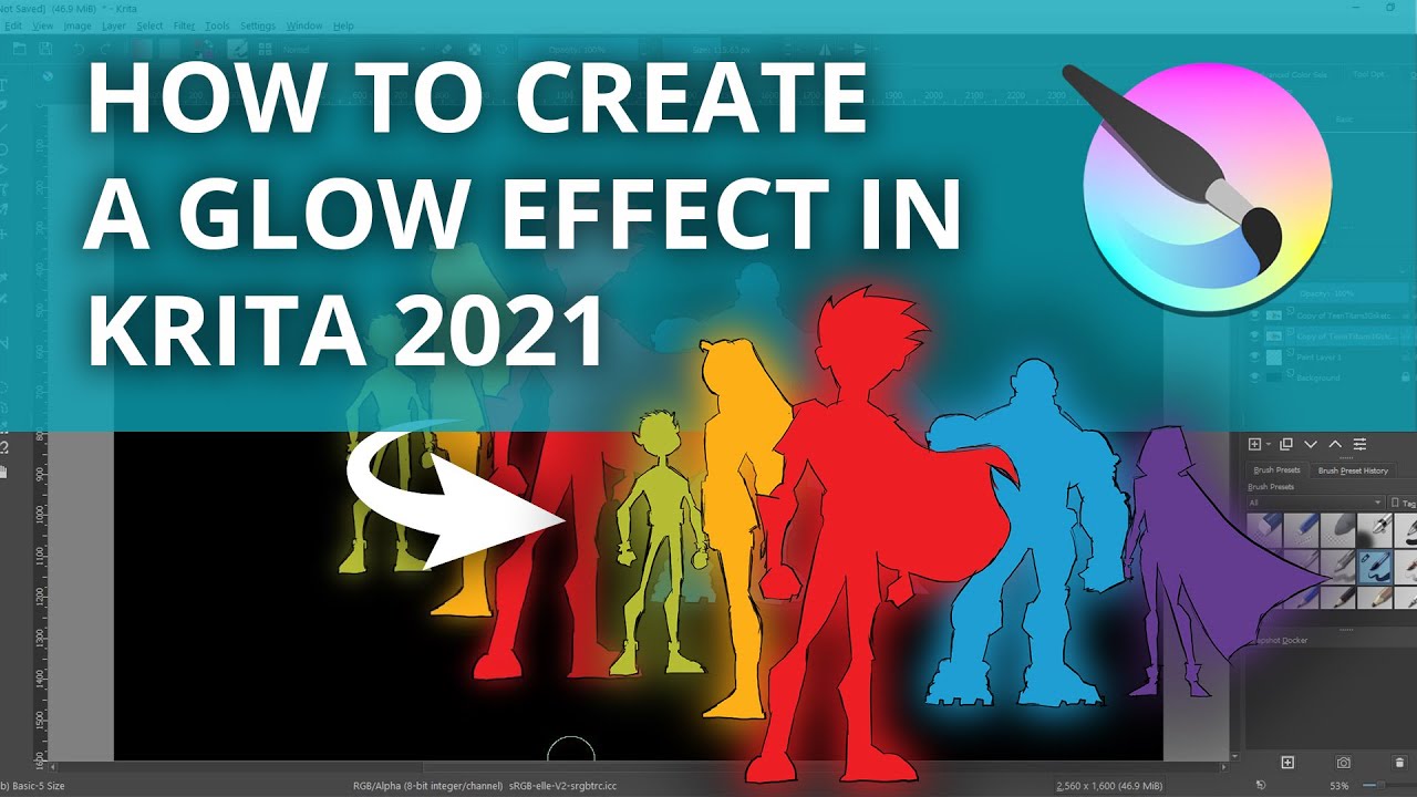 How to Make Things Glow or Add a Glow Effect in Krita