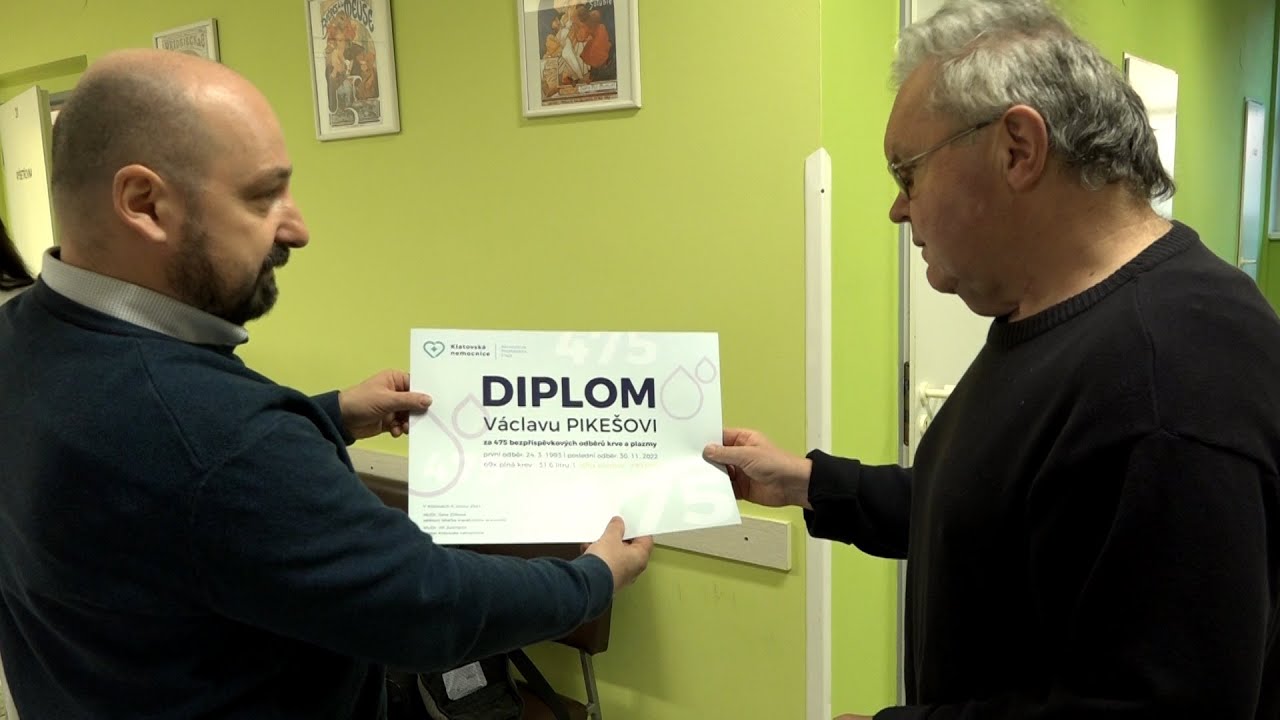 Rekordní dárce krve a plazmy