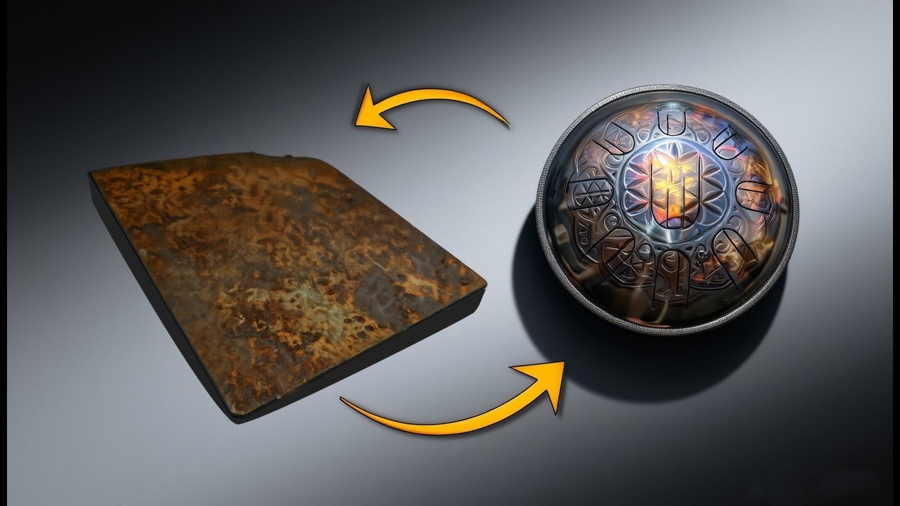 Amazing DIY Steel Tongue Drum, Tank Drum With Secret Designs! Flower of Life.