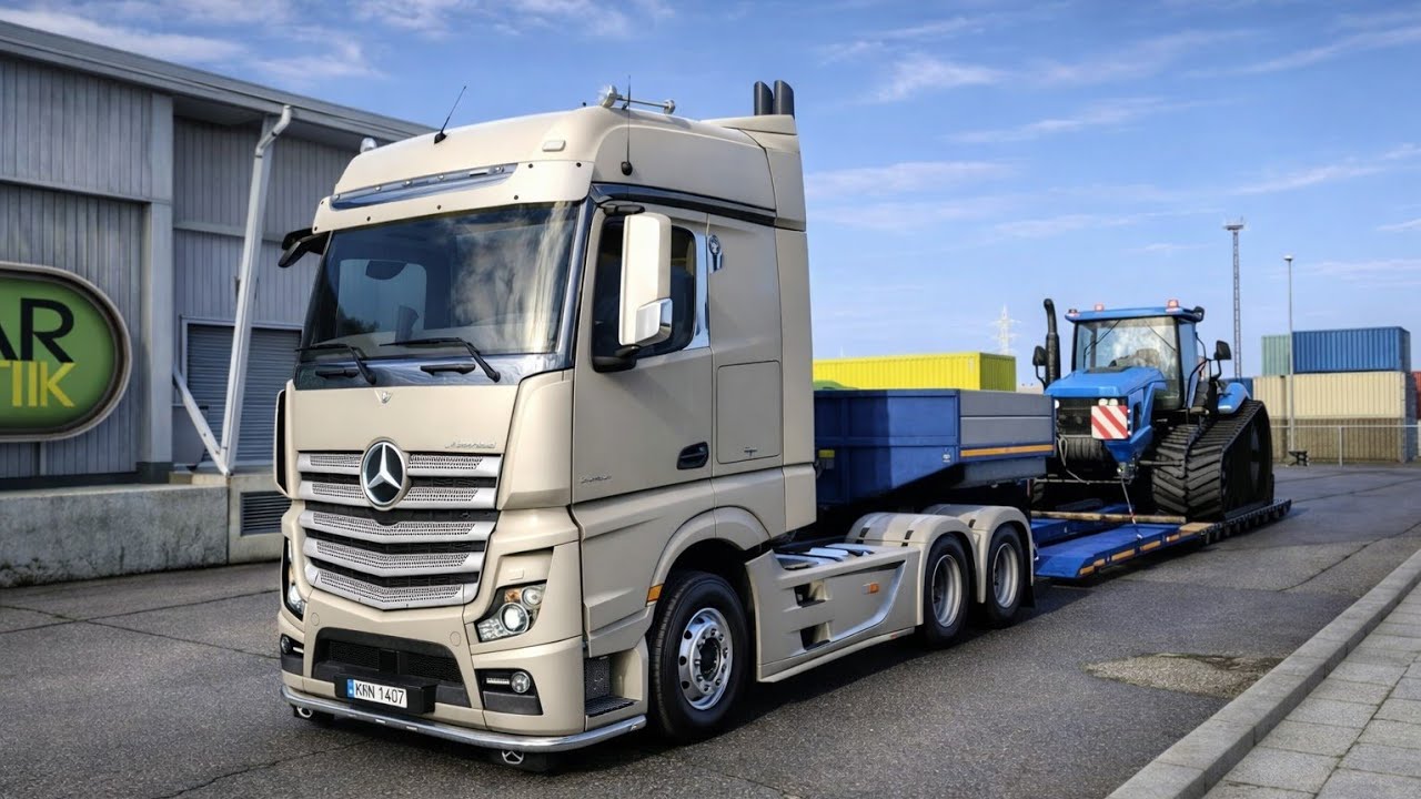 Mercedes Actross Mid Cab Hauling Crawling Tractor | Euro Truck Simulator 2