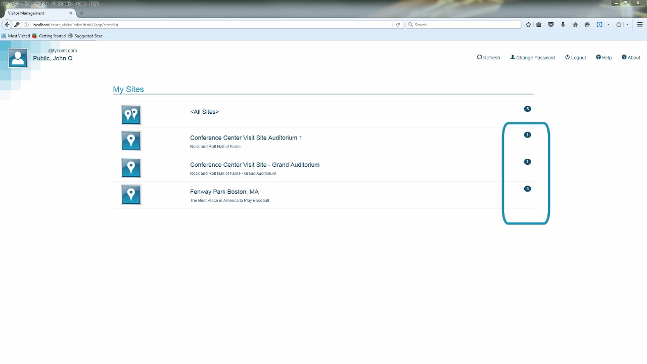 Visitor Management Log On As Host