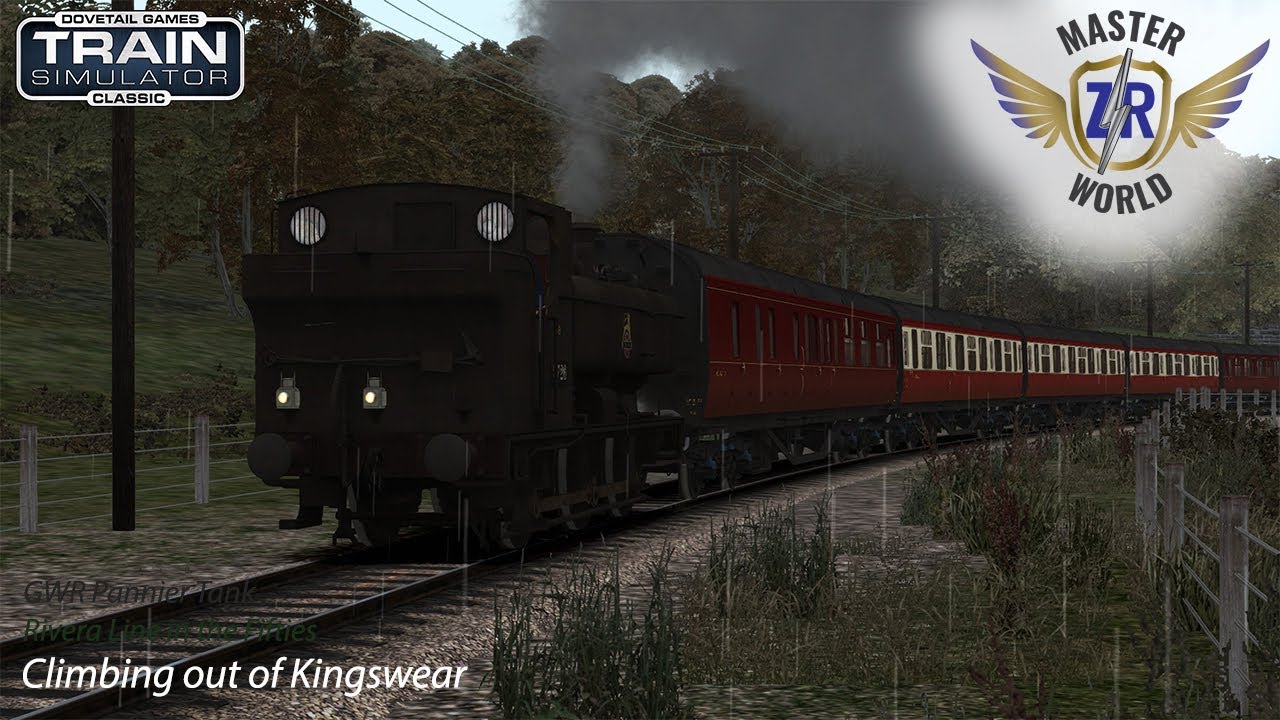 Climbing out of Kingswear - Riviera Line in the Fifties - GWR Pannier Tank - Train Simulator Classic