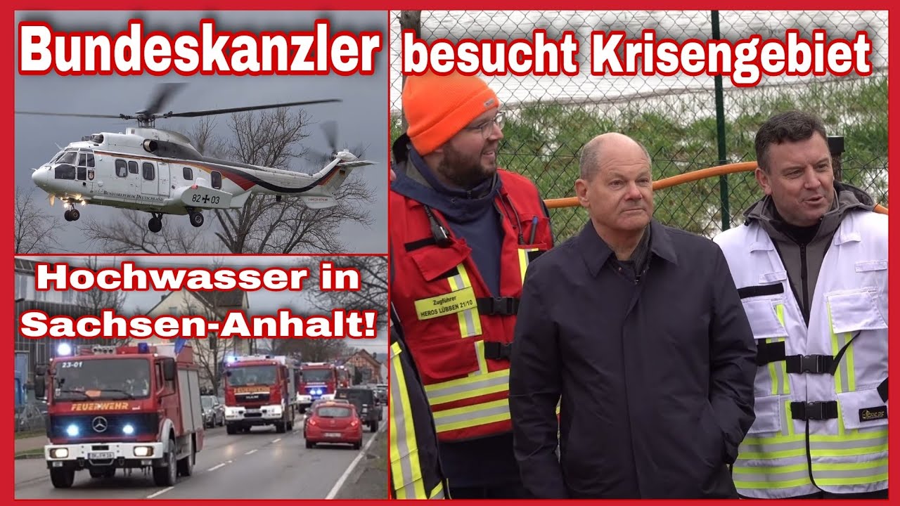 🇩🇪Olaf Scholz beim Hochwasser❎️KRISENGEBIET SACHSEN-ANHALT🌊Wassermassen schockieren Bundeskanzler🆘️