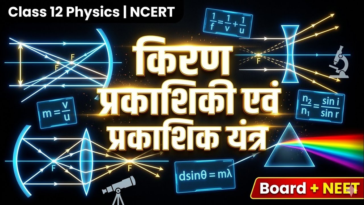 Class 12 Physics Ch-9 | किरण प्रकाशिकी एवं प्रकाशिक यंत्र | NCERT आसान हिंदी में | Board Exam