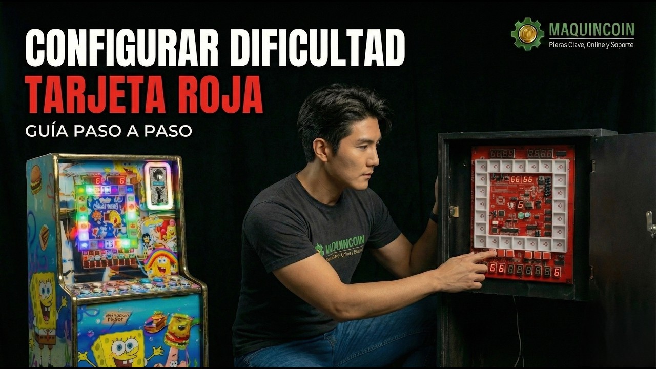 How to change the difficulty or cycles on a RED CARD slot machine?