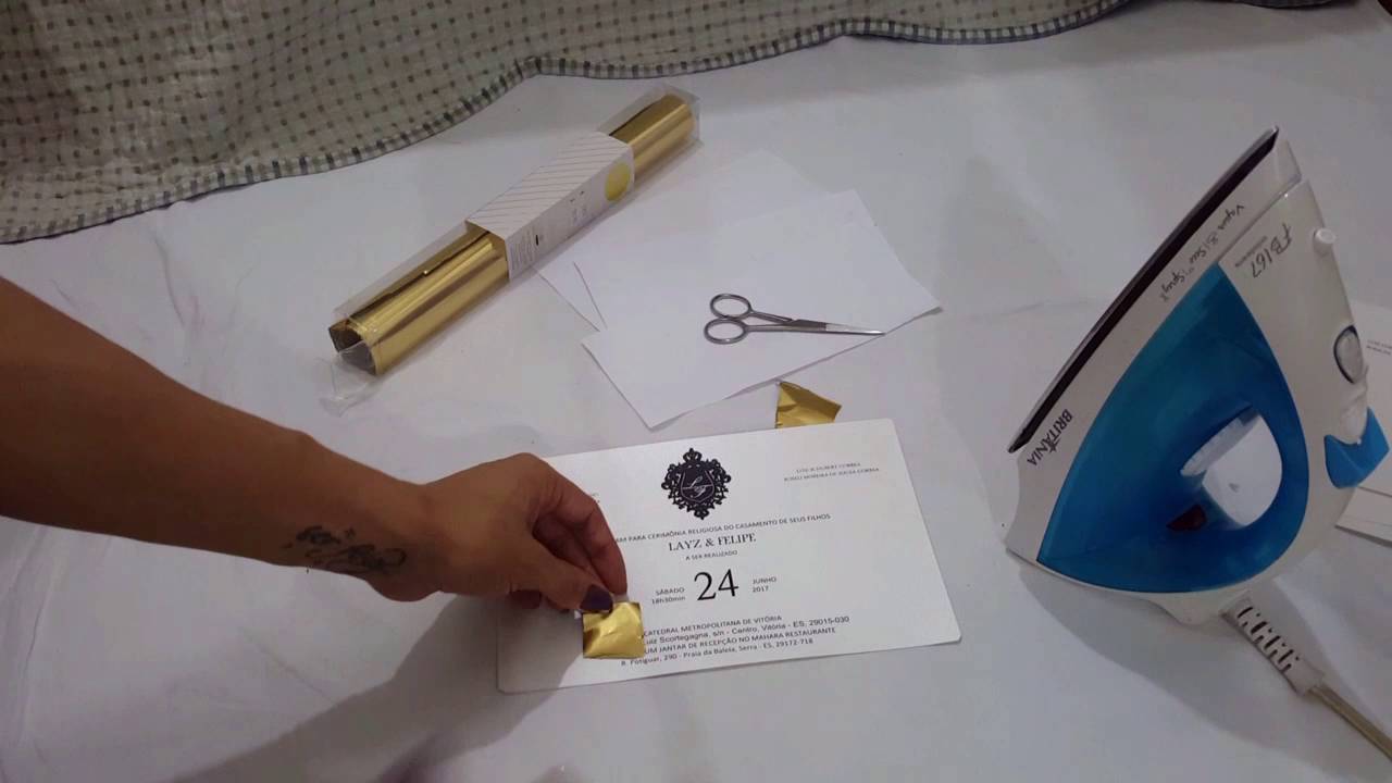 Como metalizar seu convite de casamento ꕥ