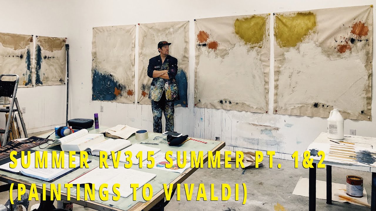 Abstract Painting Canvas by Artist Ty Nathan Clark: Summer RV315 Summer. Pt 1 &2