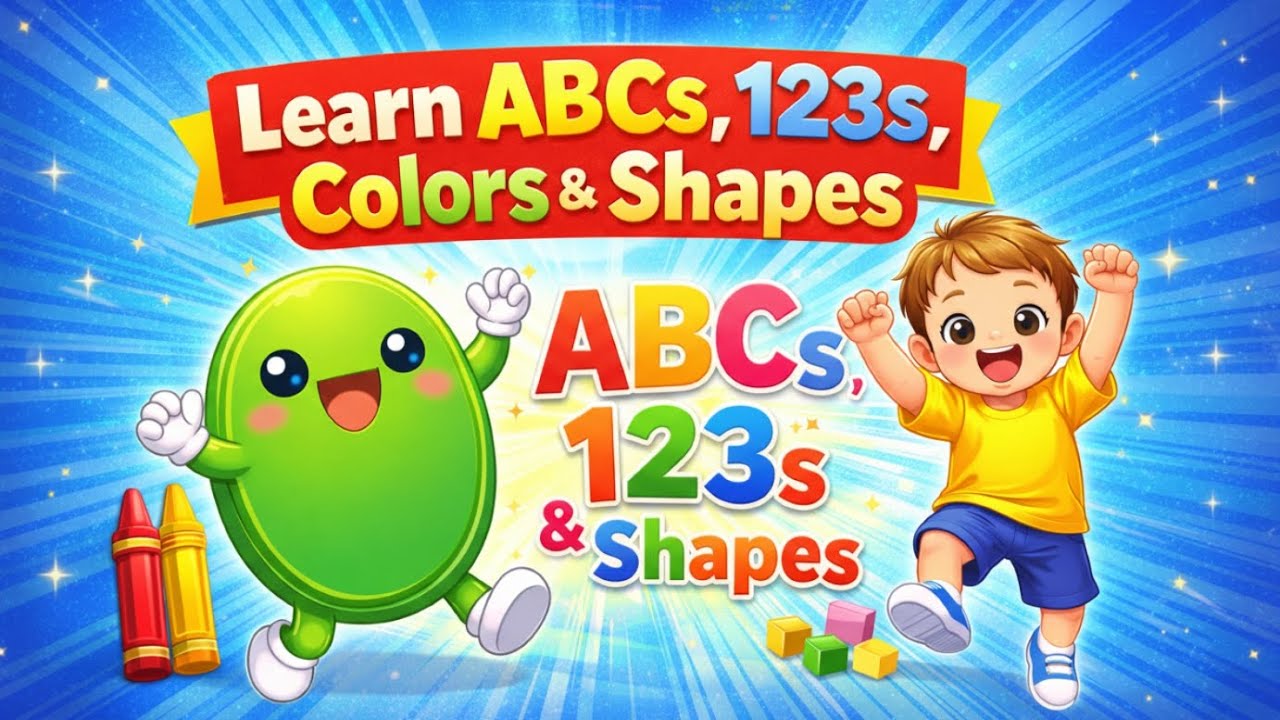 Learn ABCs, 123s, Colors & Shapes | Fun Songs for Toddlers