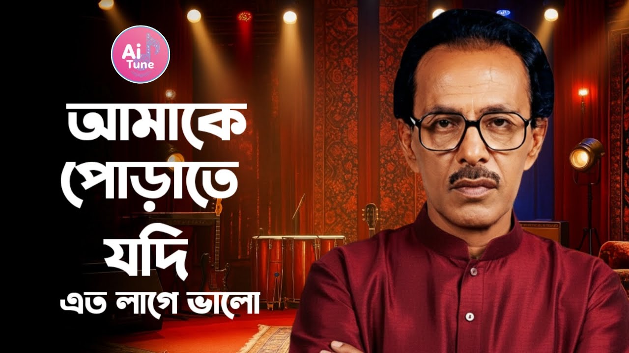 আমাকে পোড়াতে যদি এতো লাগে ভালো | Amake Porate Jodi | Bashir Ahmed | AI Cover।