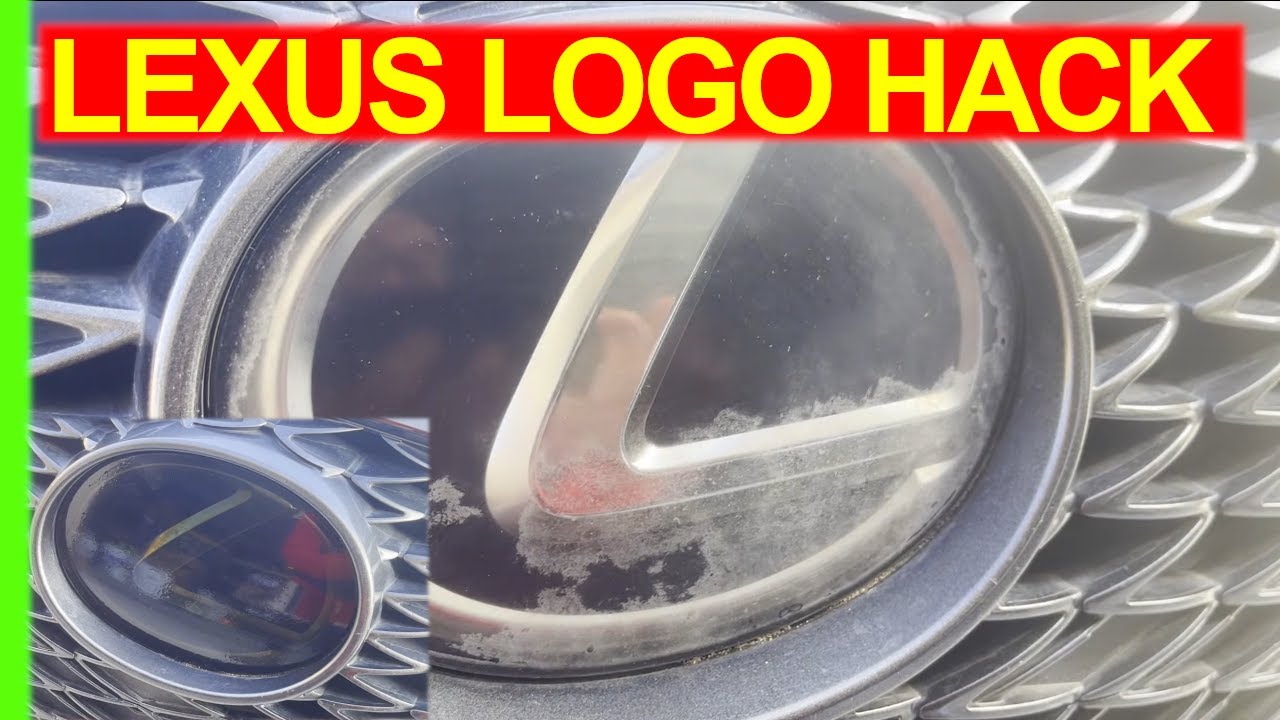Lexus Front Grill Logo Emblem Restore Faded Hack Using Decal Tint, No Replacement or Polish