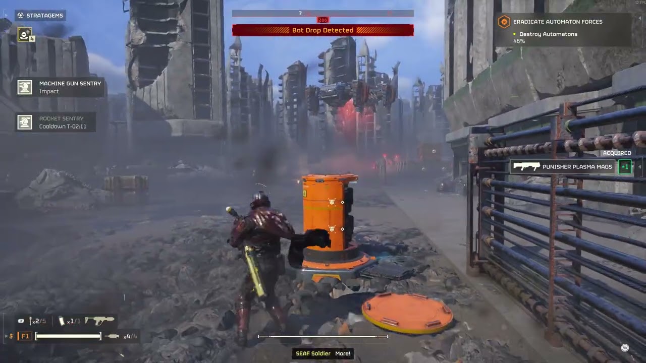 Helldivers 2 War Strider vs 5 Thermite Grenades