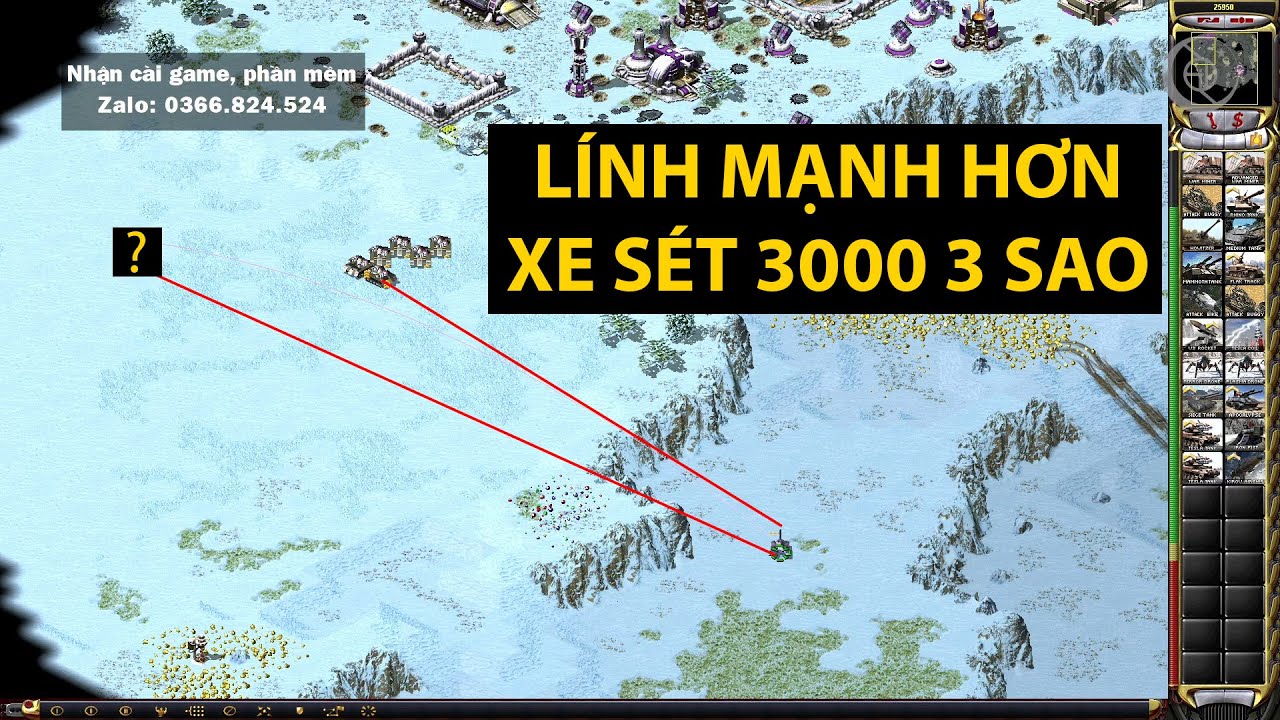 Lính ẩn mạnh hơn xe sét 3000 3 sao trong game Ra2