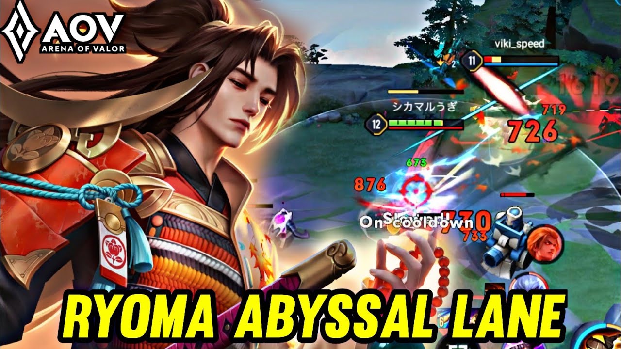 AOV : RYOMA GAMEPLAY | IN ABYSSAL LANE - ARENA OF VALOR LI&Ecirc;NQU&Acirc;NMOBILE ROV