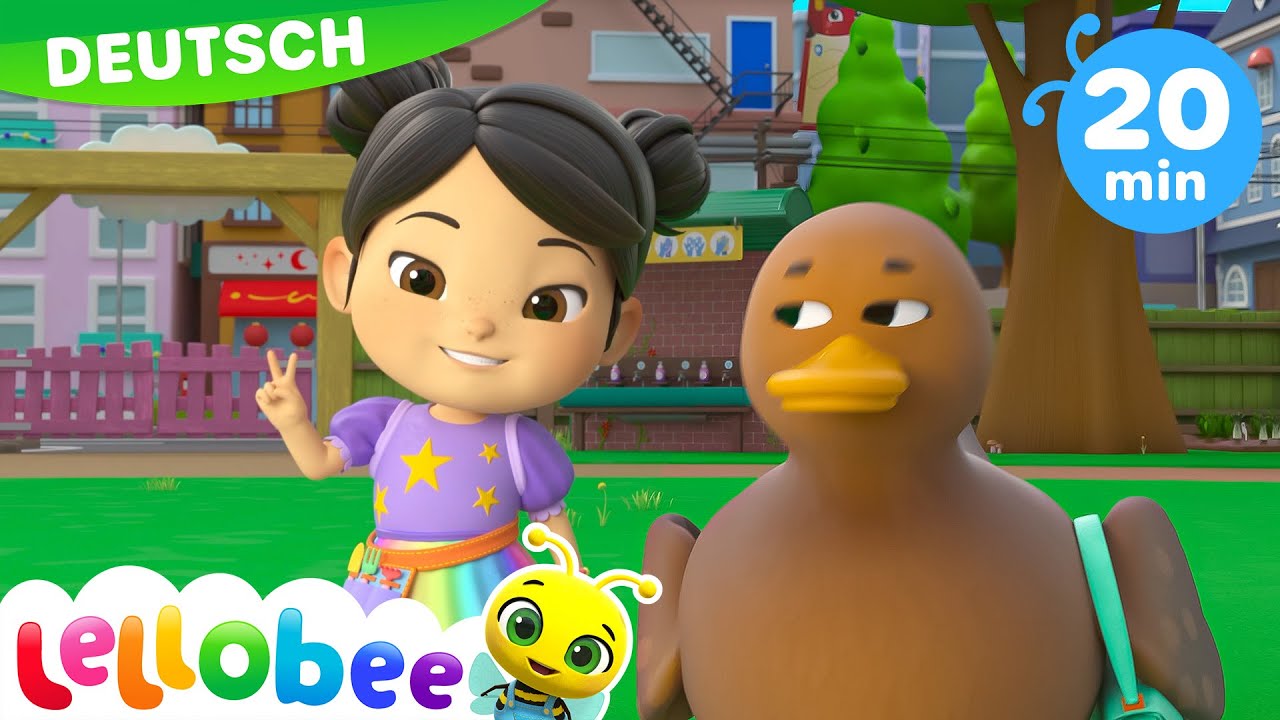 Fünf kleine Enten / Verstecken spielen | Lellobee - Kinderlieder und Cartoons | Lellobee Deutsch