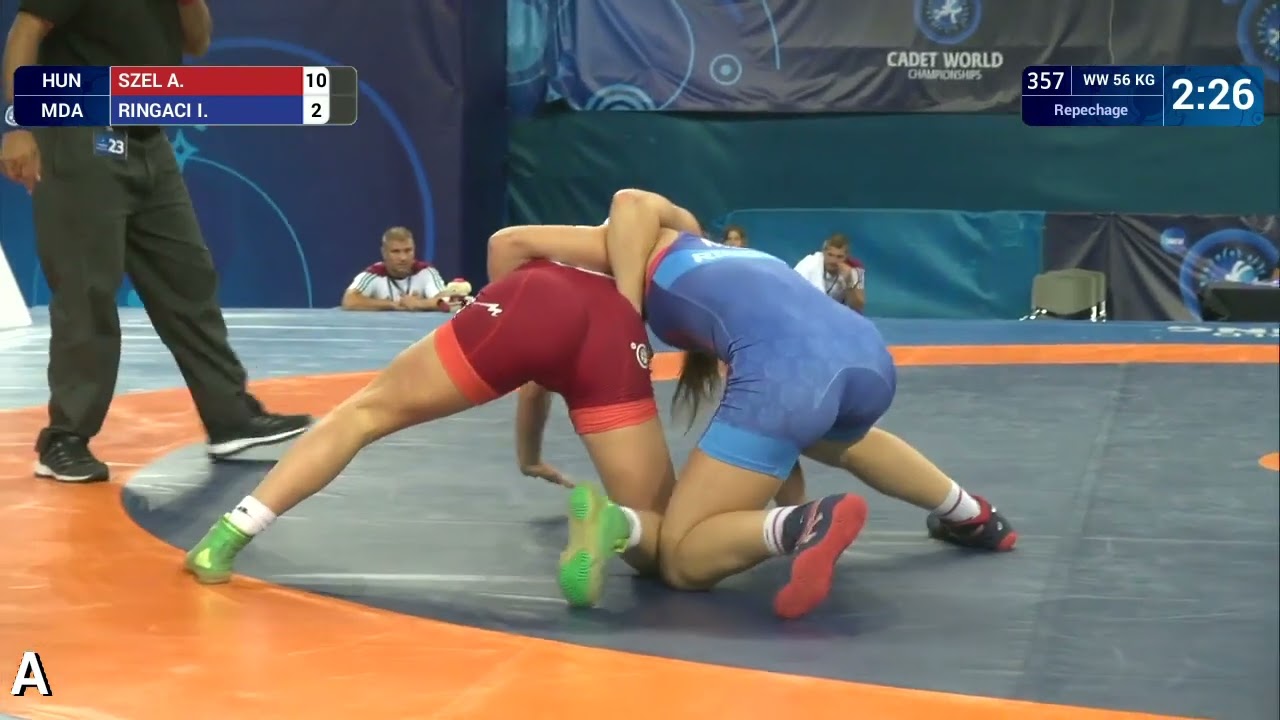 56kg A. SZEL (HUN) v I. RINGACI (MDA) lutte féminine wrestling