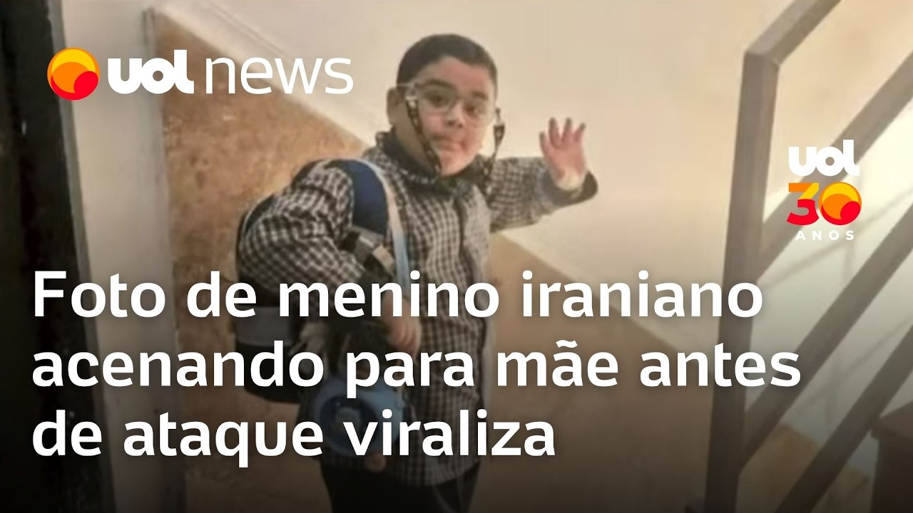 Guerra no Irã: Foto de menino iraniano acenando para mãe antes de ataque viraliza