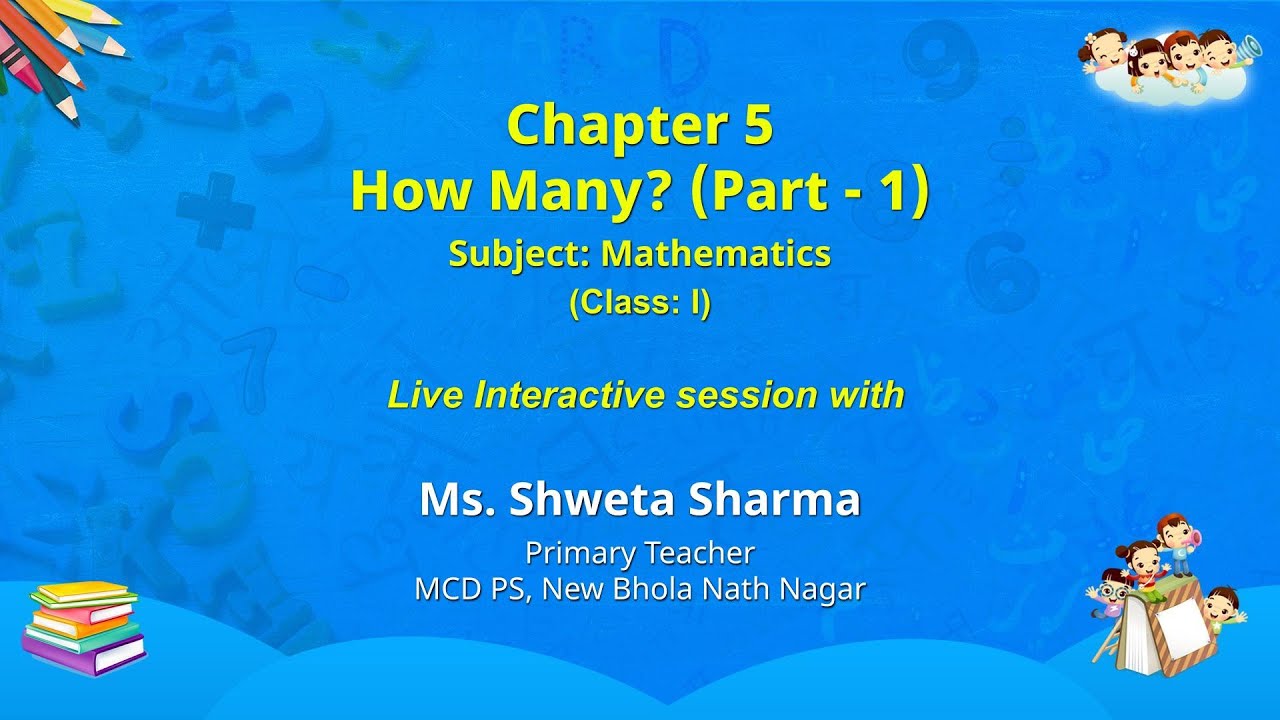 NCERT  CLASS 1  Chapter 5 How Many? (Part - 1)   Mathematics    Live