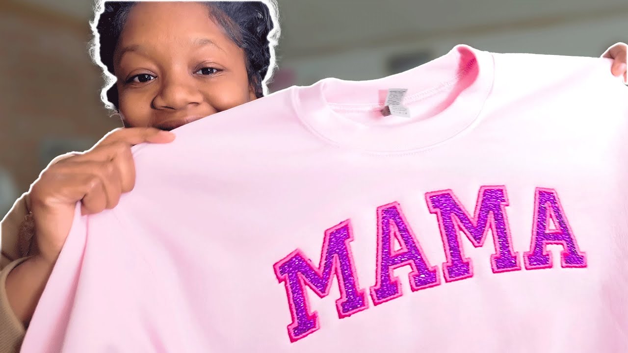 Mama Sweatshirts Glitter Heat Transfer Vinyl | Appliqué Tutorial