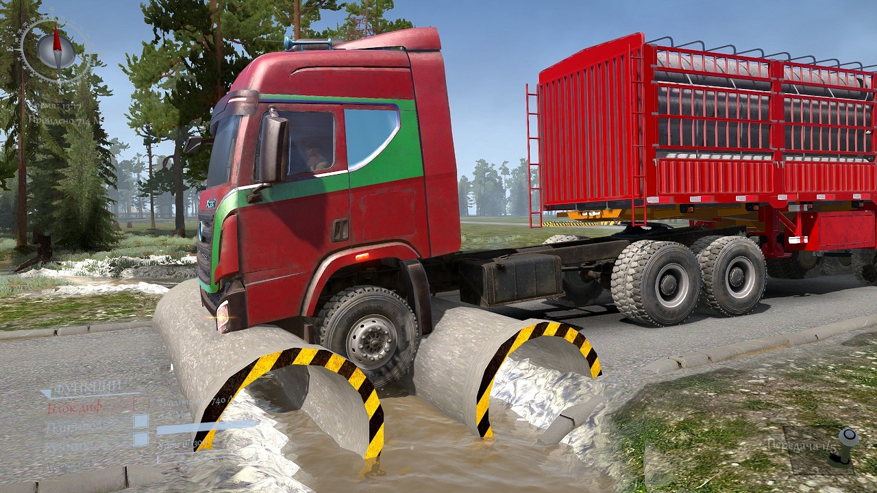 Trucks VS Extreme Broken Road and Speed Bump  #195 #speedbumps #mudrunner #snowruner #hofisteam