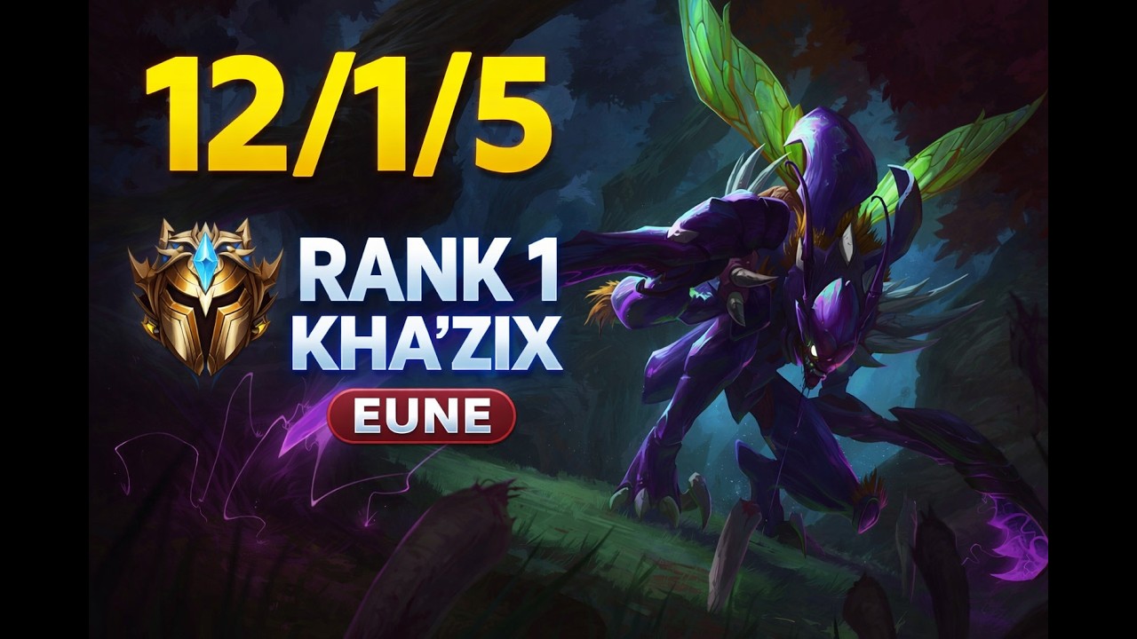 Rank 1 Kha zix 2250 LP gameplay High Challenger vs Hecarim