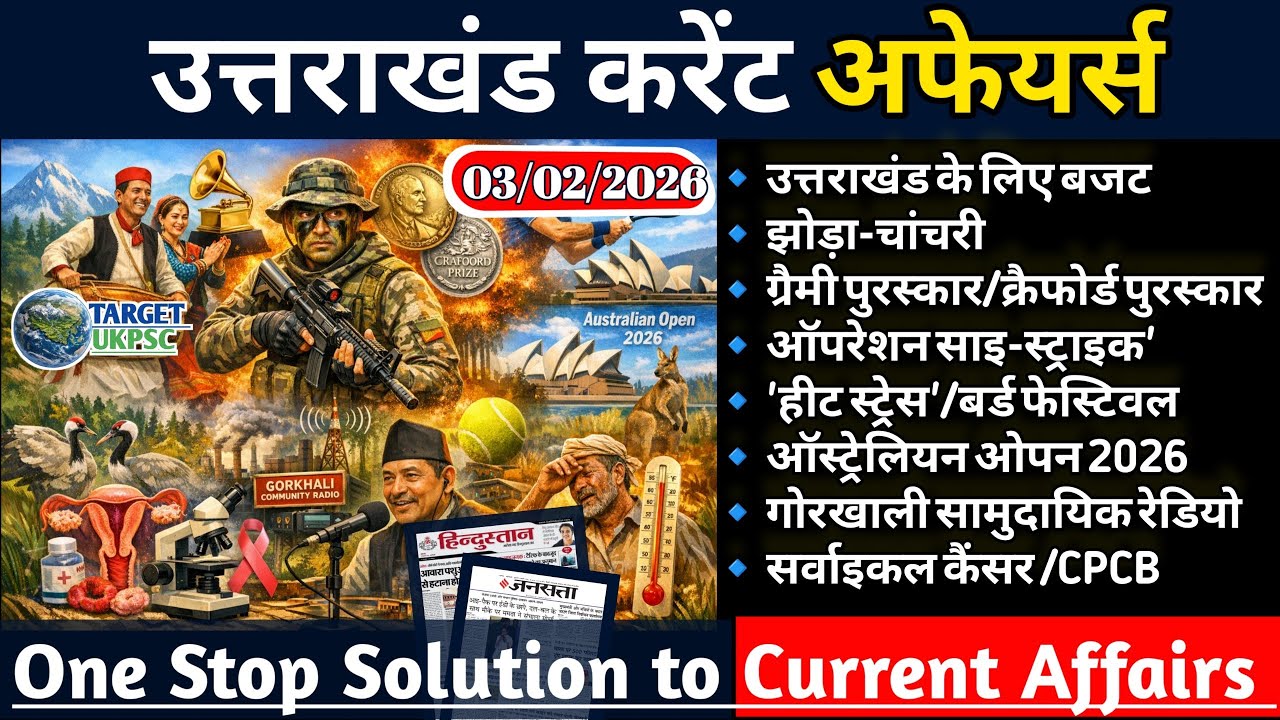 Uttarakhand Current Affairs 2026 || UK Exams