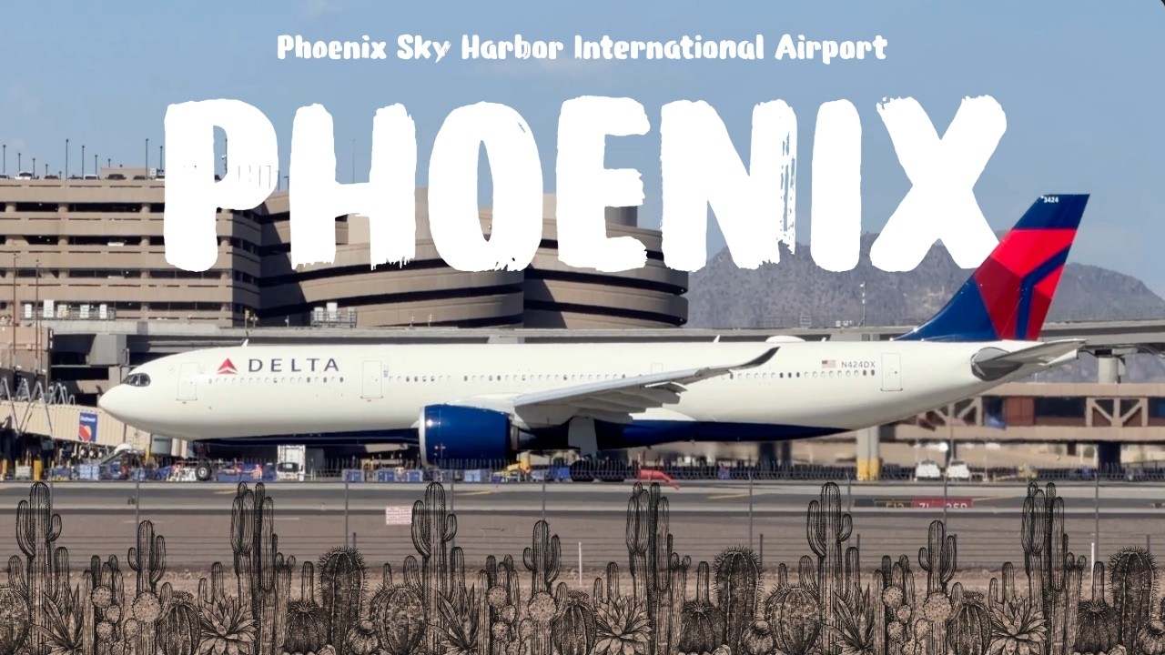 Airplane Takeoff & Landing in Phoenix Arizona | Phoenix Sky Harbor International Airport (PHX)