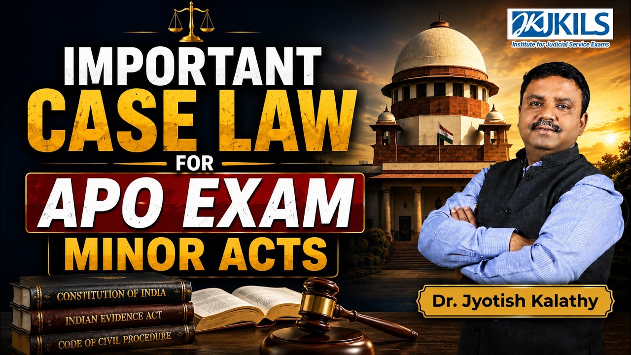 Important Case Laws for APO Exam | APO Minor Acts | APO Prelims 2026 Preparation