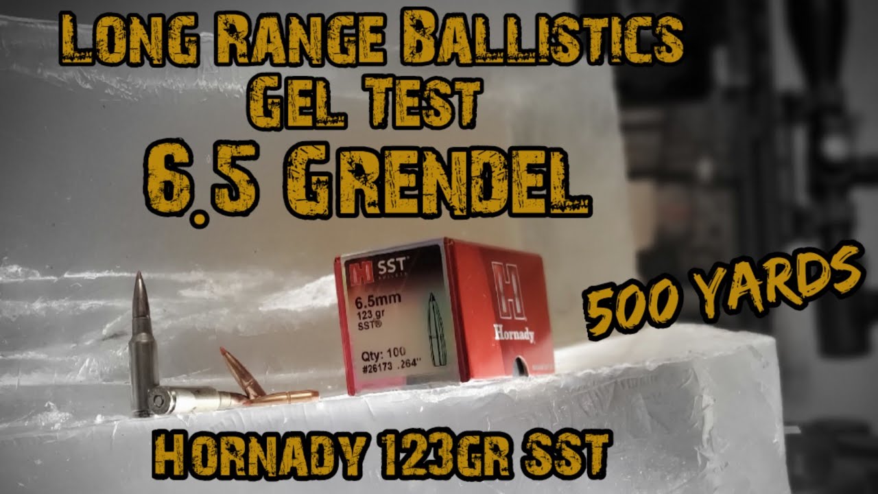 6.5 Grendel 500 ярдов тест на баллистический гель | 123 гран Hornady SST