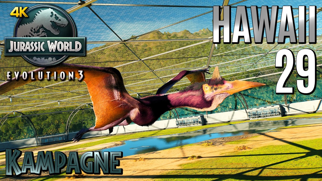 Jurassic World Evolution 3: Kampagne [29] • Kauai, Hawaii • Bau des Aviariums und der Quetzalcoatlus