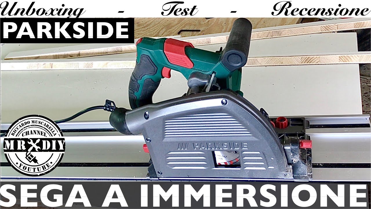 Sega a immersione parkside lidl. PTSS 1200 C2. VIDEO COMPLETO. Sega circolare con guide tagli dritti