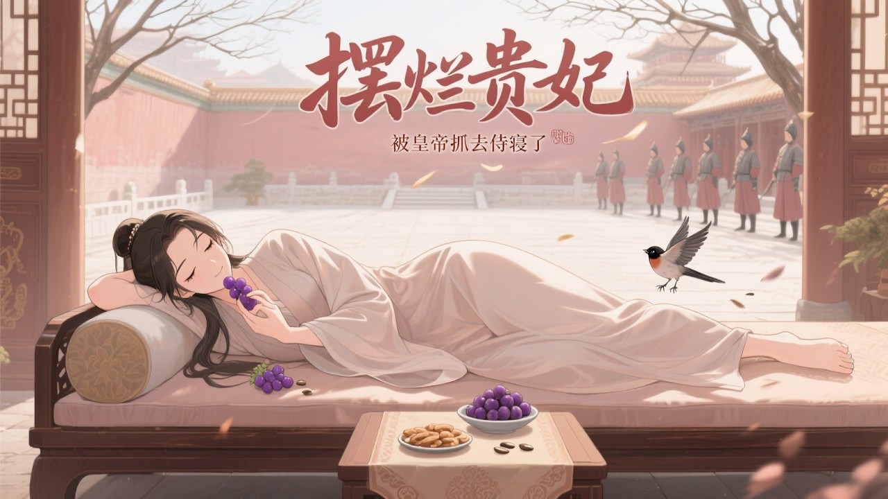 【古风言情】上新啦✨《摆烂贵妃：被皇帝抓去侍寝了》漫剧故事，我在后宫装病摆烂，就为躲开那个男人。旧爱归来那晚，皇帝醉醺醺踹开门：心里还有他？她一句只馋你身子惹祸上身。从此被迫从冷宫搬进龙床。