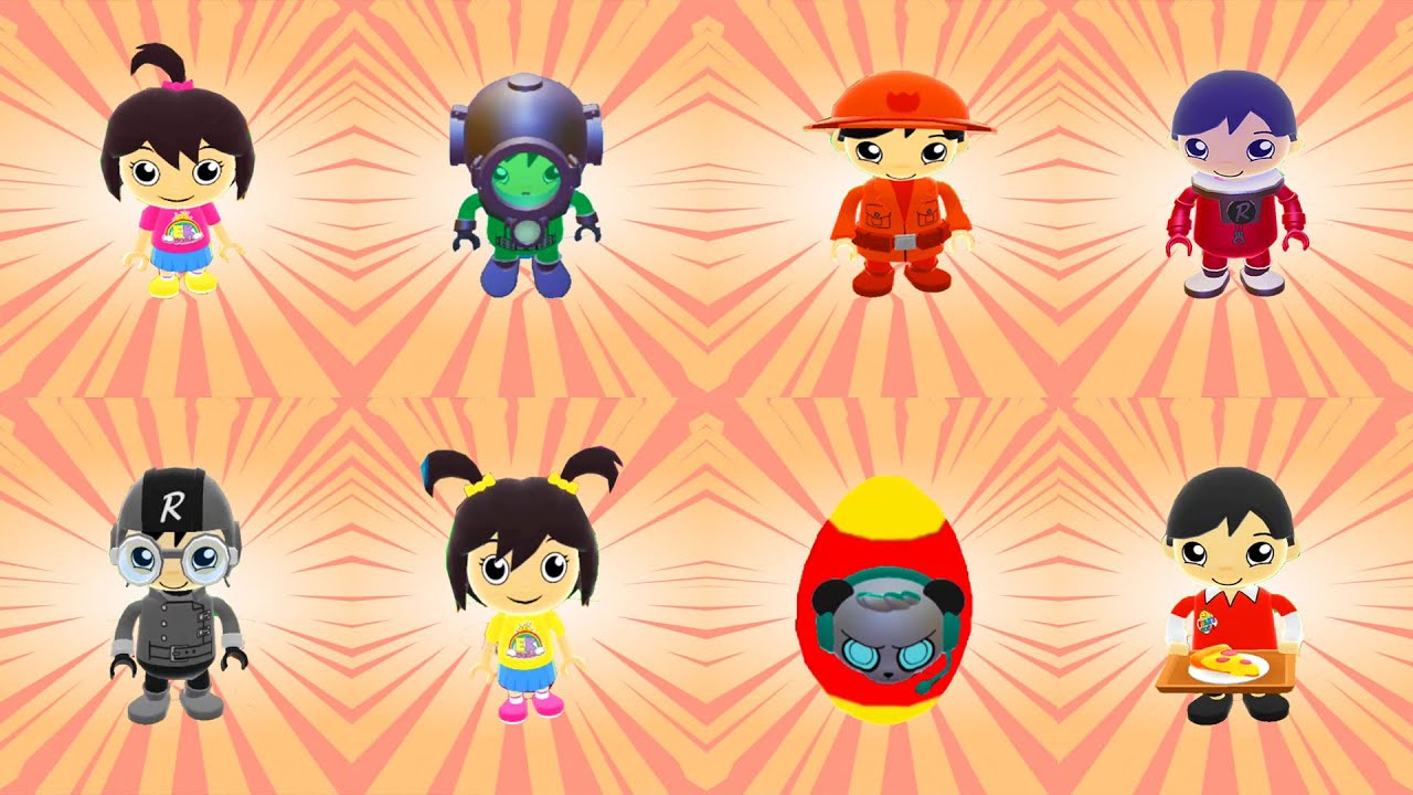 TAG WITH RYAN SUPER RARE EIGHT CHARACTERS UPSIDE DOWN EGG EDITION