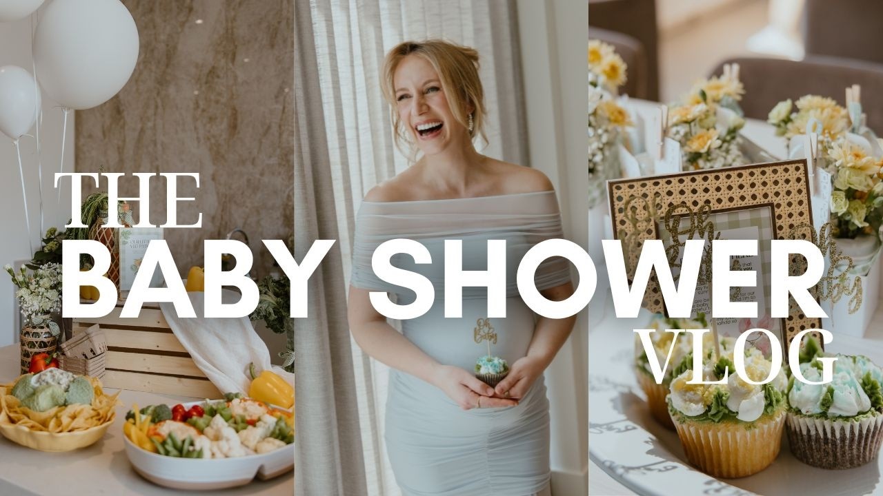 PLAN & ATTEND OUR BABY SHOWER 🐣🩵 Guest gifts, What I Wore & The Main Event #babyshower