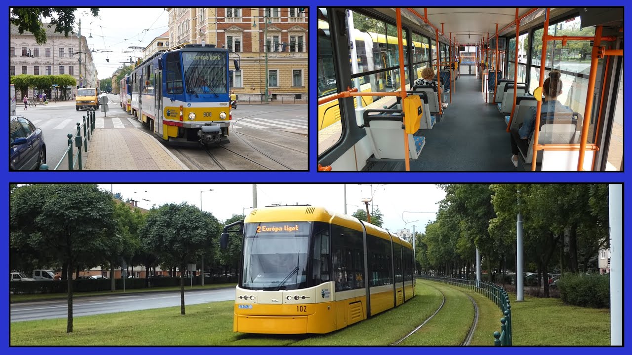 Szeged - Utazás egy ČKD Tatra T6A2H + B6A2D szerelvénnyel, és egy kis Pesa