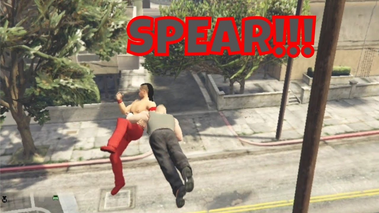 GTA 5 WWE Spears Compilation #2 | GTA 5 WWE Moves | GTA 5 WWE Mod