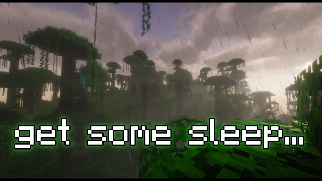 get some rest... (Minecraft Rain Ambience 🌧️ 8 Hours in Jungle 🌴) *No Thunder*
