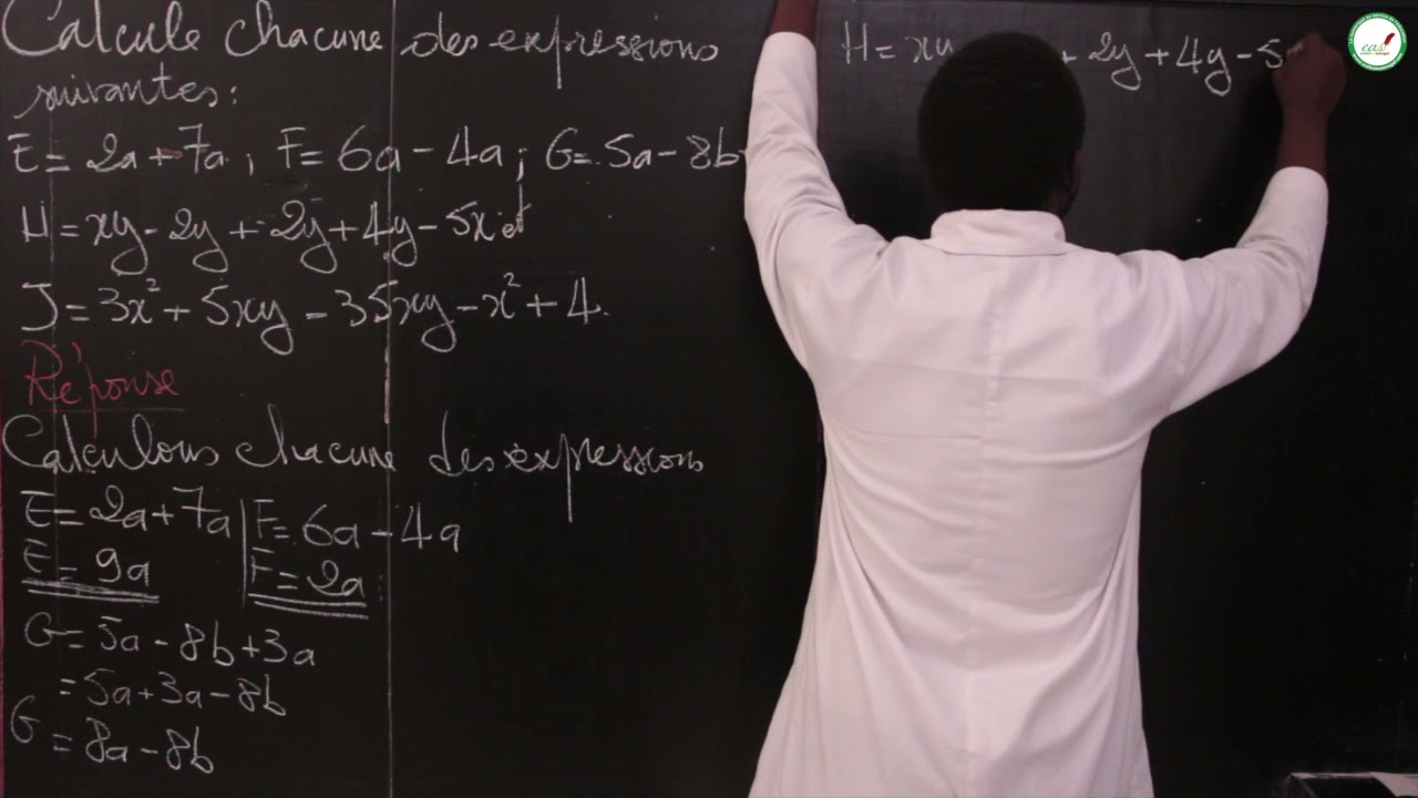 Cours - Quatrième - Mathématiques : Calcul algébrique  / M. Ndour