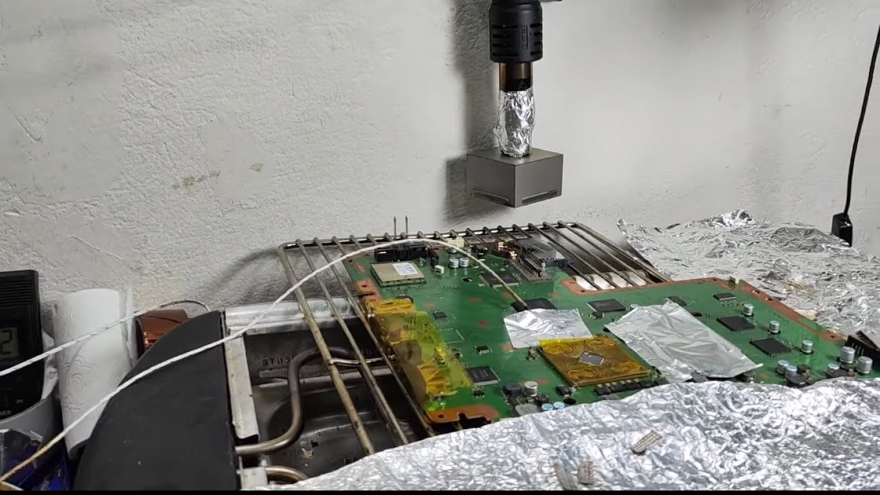 PlayStation 3 defeito rsx reballing na churrasqueira elétrica