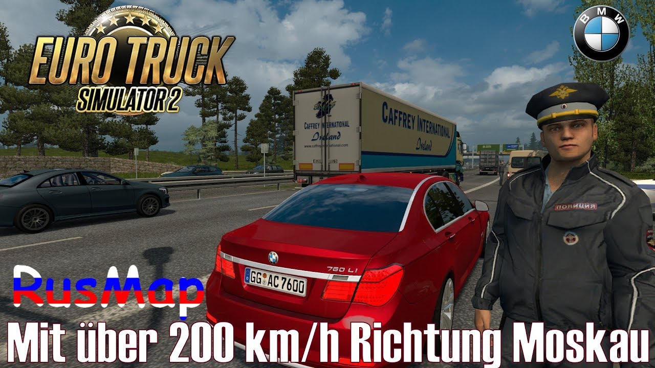 ETS2 BMW 760 Li ★ Mit über 200 km/h Richtung Moskau ★ #484 RusMap-Tour [Deutsch/HD]