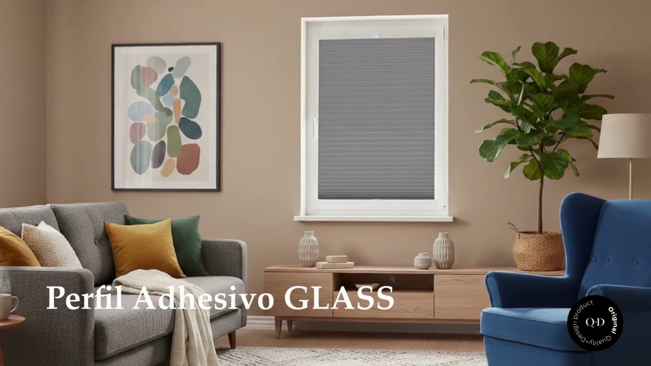 Q+D Instalación Plisada AB 41 perfil adhesivo Glass