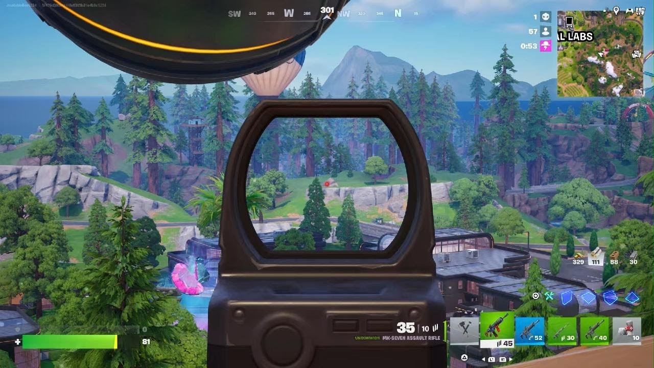 Playing fortnite.