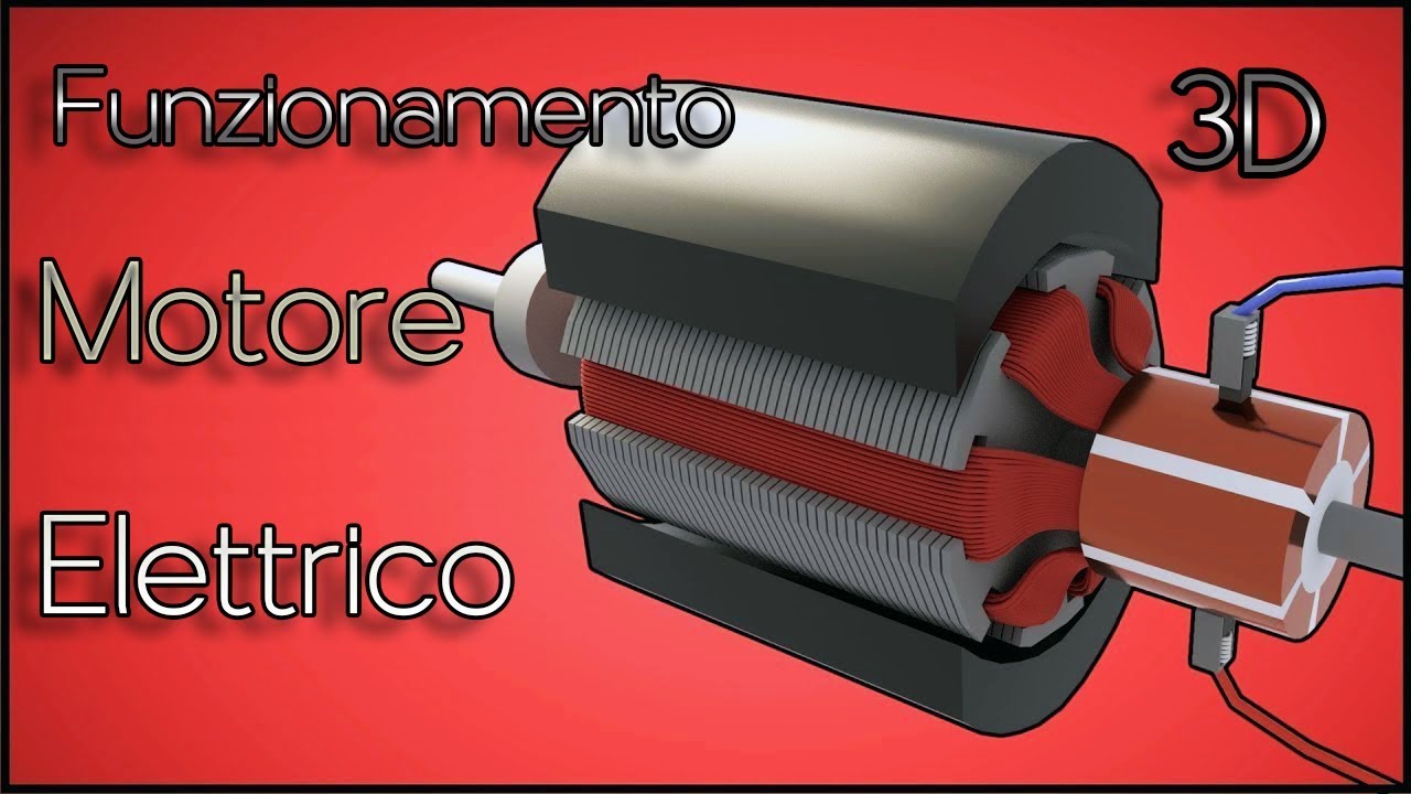 Motore Elettrico Corrente Continua DC Funzionamento 3D ⚙️