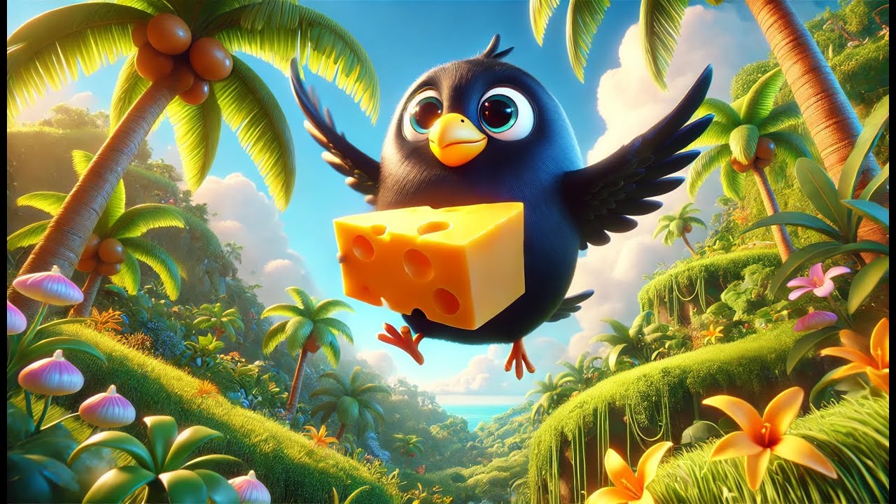 El Zorro y el Cuervo La Gran Aventura del Queso 🧀🌴 | Canción Infantil Divertida y Educativa