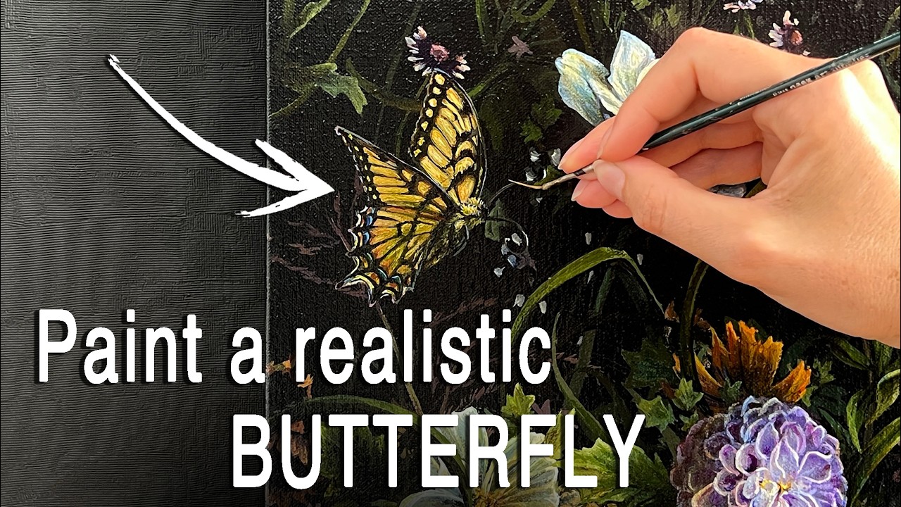 Step by Step Tutorial: How I Paint a Realistic Butterfly in Acrylics