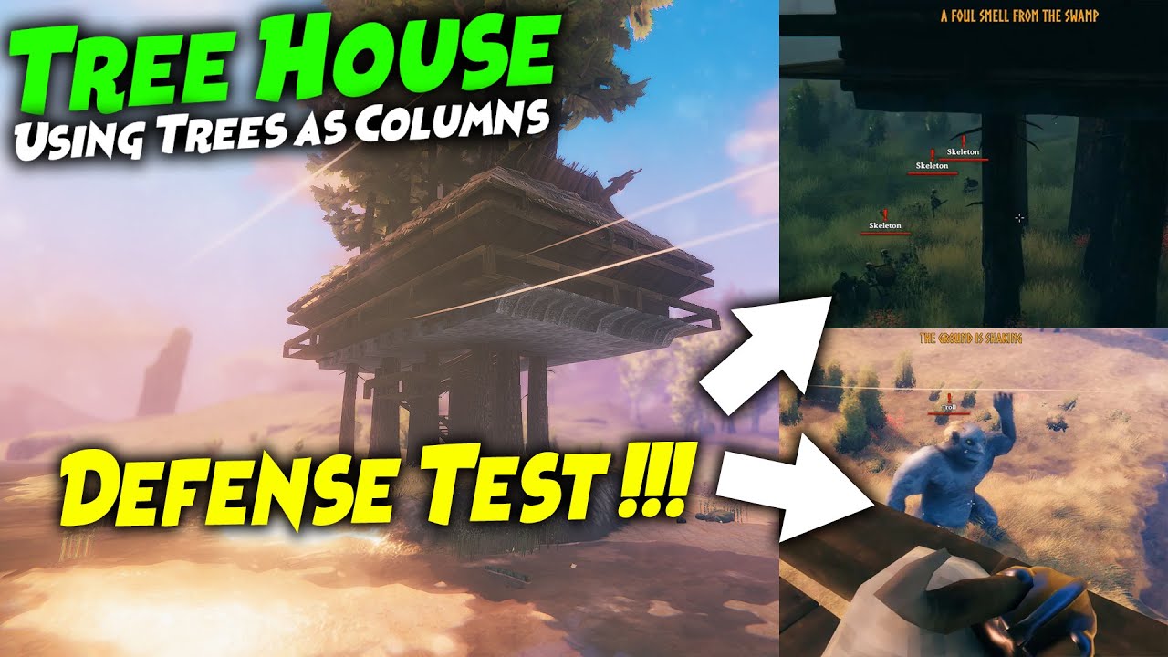 Tree House - Using Trees as Columns | Valheim