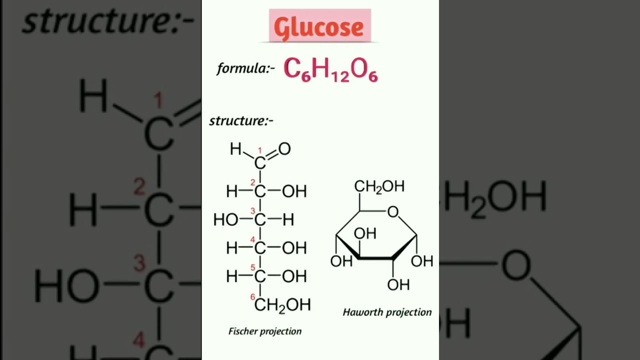 Glucose formula/glucose structure (Haworth and fisher projection)