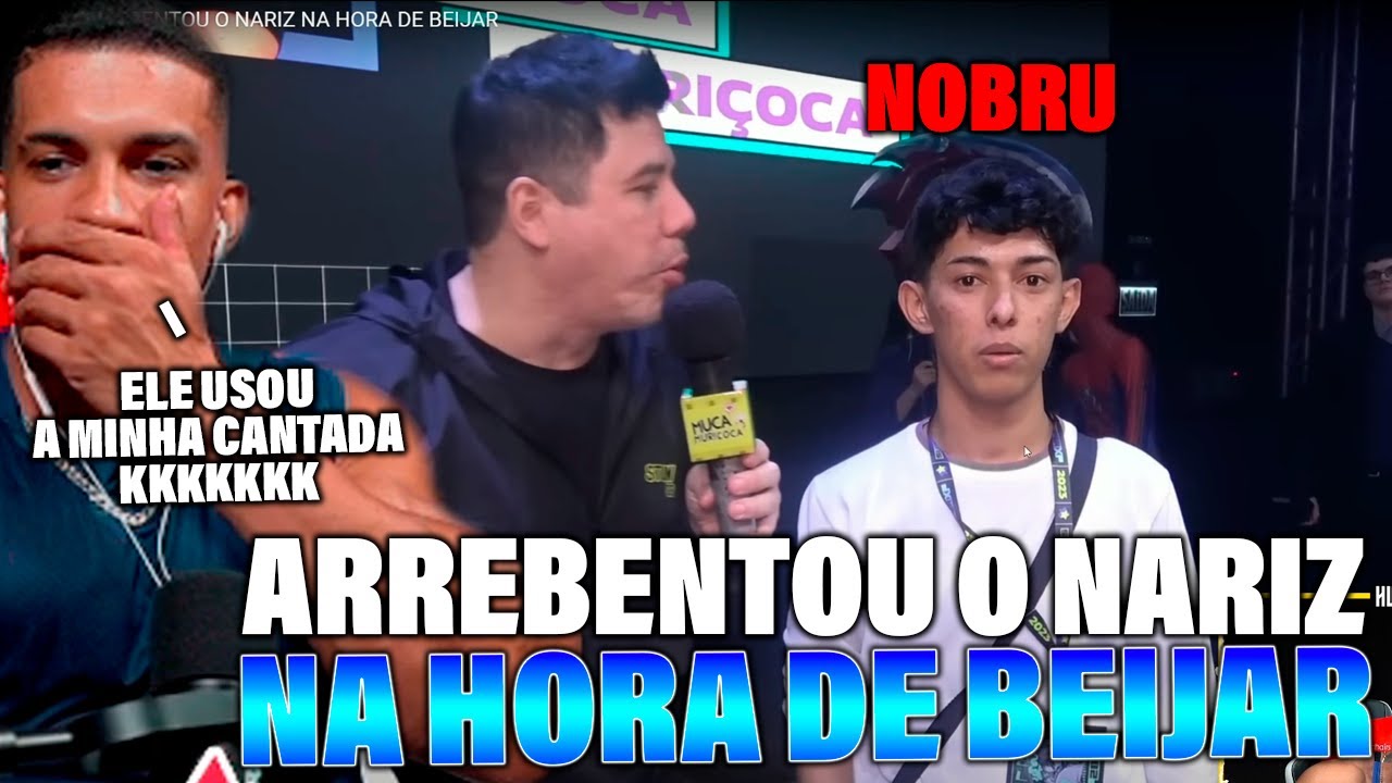 HUDSON REAGINDO ARREBENTOU O NARIZ NA HORA DE BEIJAR