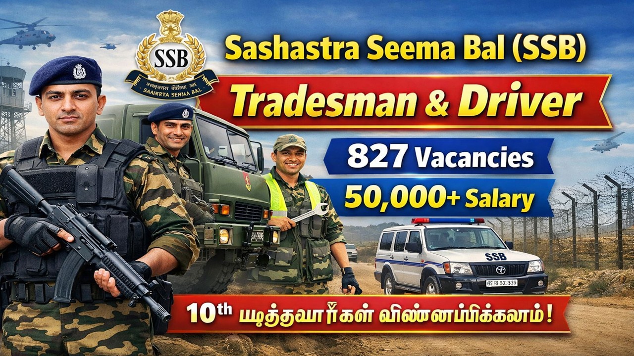 827+ VACANCIES🔥| SSB TRADESMAN 2026 | 50,000+ Salary | A TO Z INFORMATION IN TAMIL