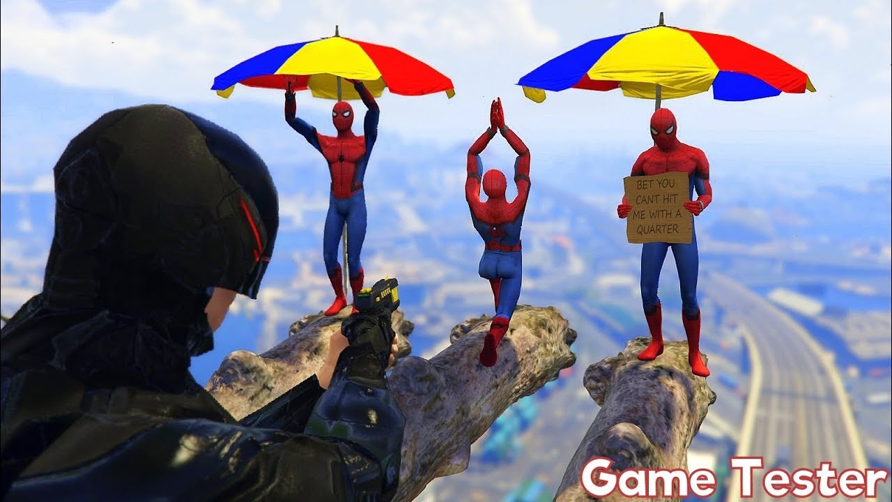 GTA 5 Epic Ragdolls Robocop vs Spiderman Funny / Fails (Euphoria Physics, Funny Moments)